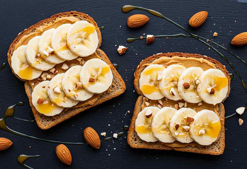 Almond Butter Toast Soldiers