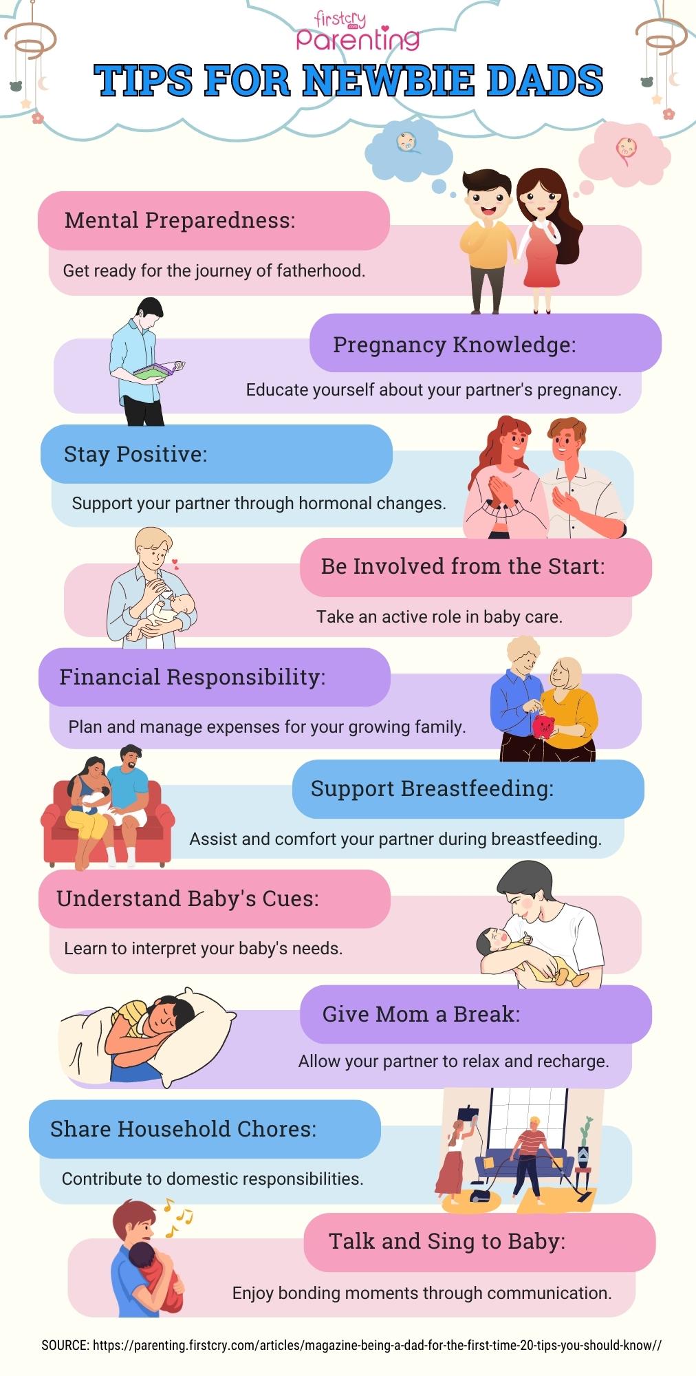 Tips for Newbie Dads - Infographic