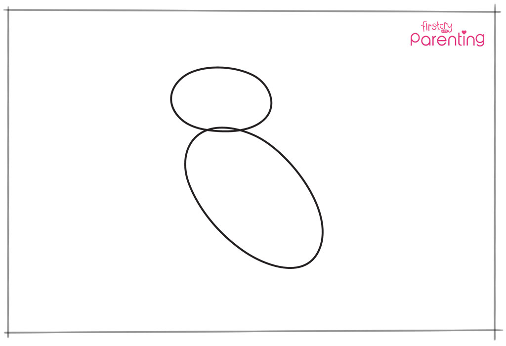 1. Draw the Head and the Belly of the Cat