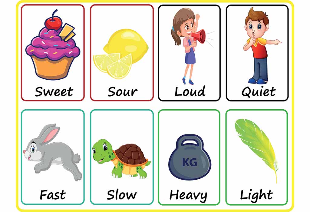 Opposite Words for Kindergarten & Class 1
