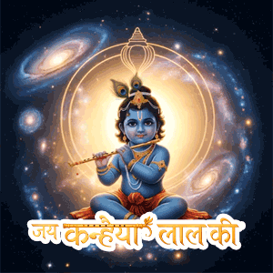 Adorable Krishna Janmashtami Gif